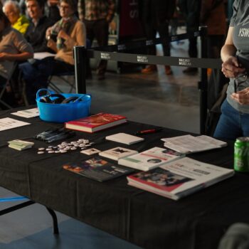 The YSWN information stall at the National Railway Museum event.